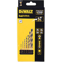 Касета зі свердлами по металу DeWalt, Black & Gold, d = 2, 3, 4, 5, 6, 8, 10 мм., 1/4 дюйма, 8 шт