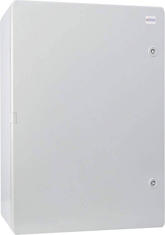 Корпус 50*70*25, ІР65, з АБС-пластику, ударостійкий, з монтажною панеллю, непрозорі дверцята, серіїUBox, фото 1