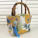 Сумка жіноча з квітковим візерунком, розмір 17/13,5 см, фото 4