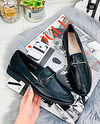 Лофери / туфлі стильні жіночі в чорному кольорі Mei De Li 41 розмір