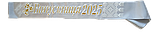 Стрічка Випускниця 2025 срібна атласна з об'ємним написом, фото 3