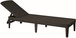 Шезлонг пластиковий Keter Jaipur Sun lounger, віскі коричневий