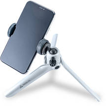 Штатив Vanguard Vesta TT1 White Pearl | Невеликий і ергономічний алюмінієвий настільний міні трипод з тримачем для смартфону, фото 4