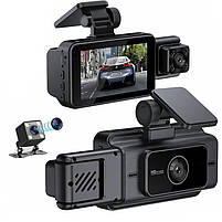 Автомобільний відеореєстратор Lesko SV3 Full HD 1080P на 3 камери з камерою заднього огляду 9 шт., фото 4