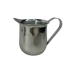 Молочник із нержавіючої сталі Helios 150 мл з ручкою 7406