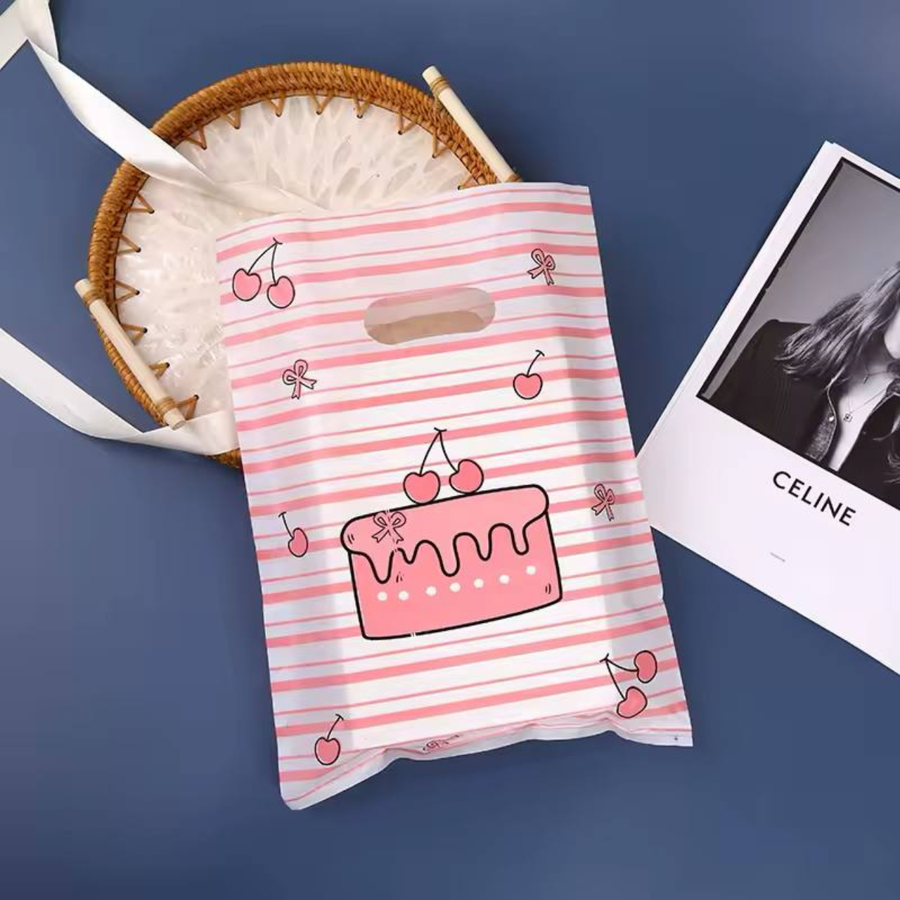 Подарунковий пакет типу банан 25x35 см 100 шт пакувальні пакети банан, фото 1