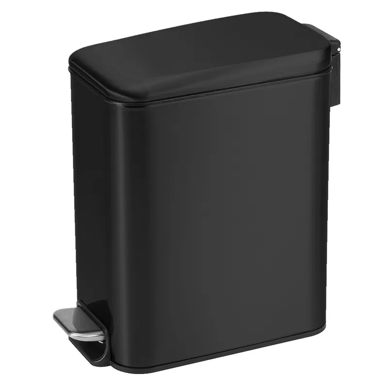 Відро для сміття з плавним закриттям прямокутне Mixxus Diverse-TC0312 Black 12л колір чорний (MI7091)