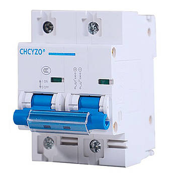 Автомат постійного струму 125А, 12-125V,2P, CHCYZO DZ47-63DC-B125 / Автоматичний вимикач постійного струму
