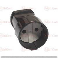 23-01-101BK. Гніздо штепсельне без заземлення 10 А, чорне, S1601-002