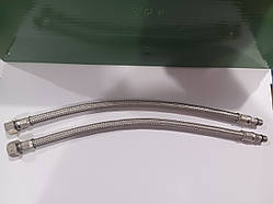 Гнучка підводка гайка 3/8" х M10-035 см (шланги в неіржавкому обплетенні)