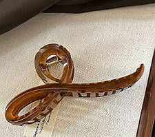 Жіноча шпилька-крабик для волосся, великий пластиковий бурштиновий крабик для волосся