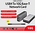 Провідний мережевий адаптер USB Type-C – RJ45 10Gbps 5Gbps конвертер HUB для ноутбука Win 7/8/10 MacOs Linux, фото 3