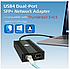 Провідний мережевий адаптер USB Type-C – RJ45 10Gbps 5Gbps конвертер HUB для ноутбука Win 7/8/10 MacOs Linux, фото 4