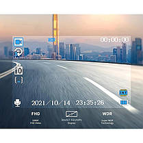 Автомобільний відеореєстратор Box DVR Lesko SV3 Black Full HD 1080P на 3 камери з камерою заднього огляду, фото 6