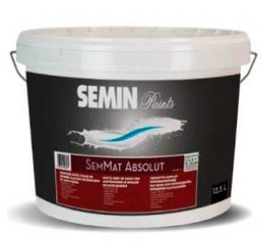 Фарба SEMIN SEM MAT ABSOLUT високоякісна глибокоматова мийна, 15 л