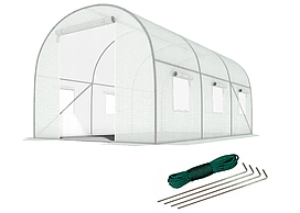Посилена садова теплиця парник LEOBRO Garden 10м2 White (LB-10M25W) (mrk)