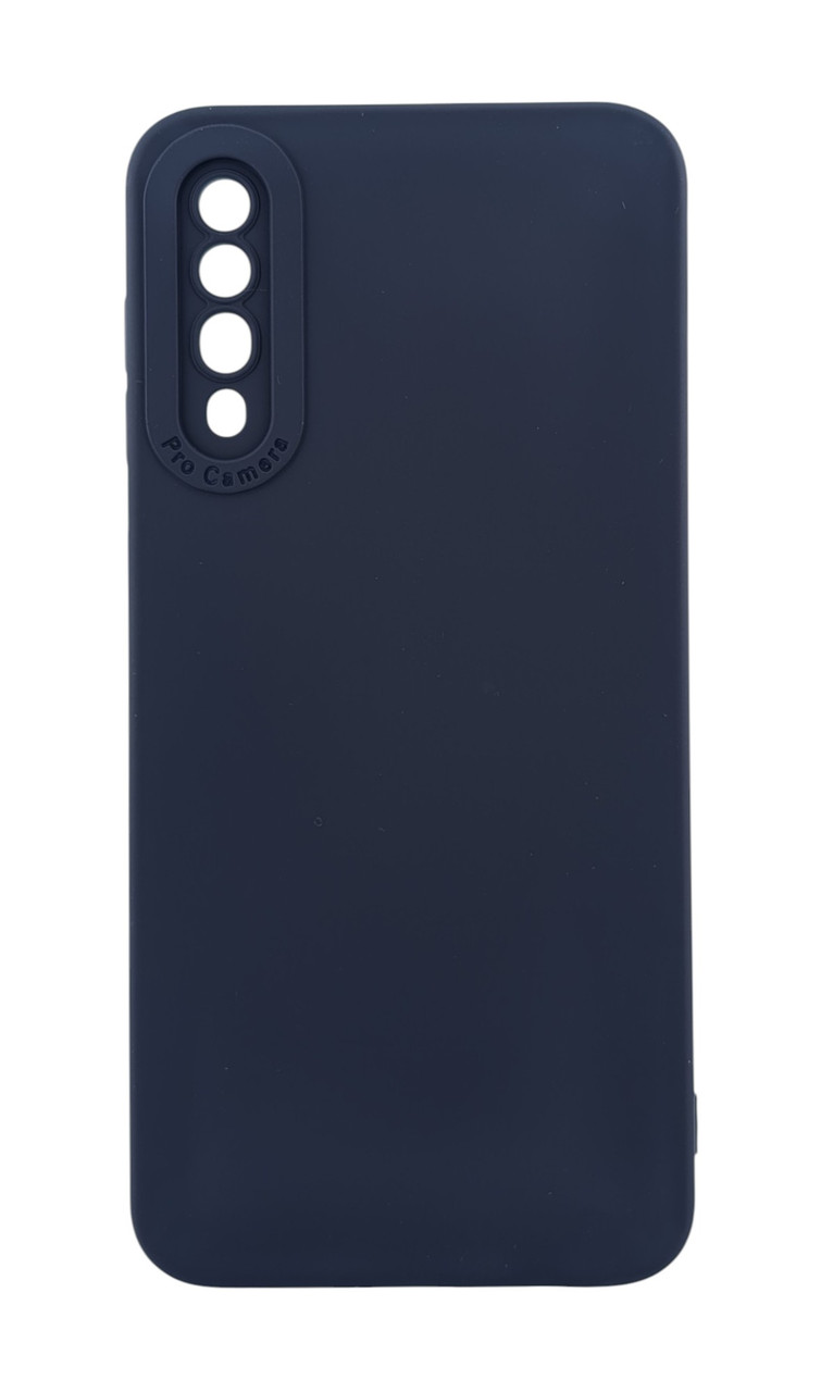 Чехол Pro Camera для телефона Samsung Galaxy A30s / A307 бампер с микрофиброй темно-синий