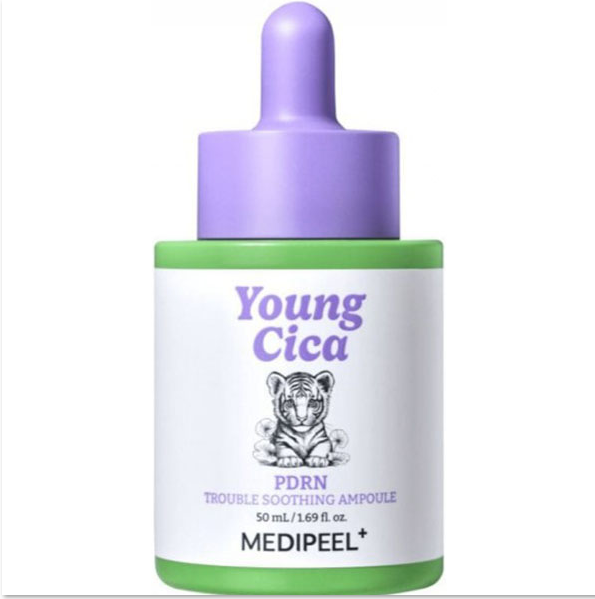 Заспокійлива ампульна сироватка з PDRN та екзосомами MEDIPEEL Young Cica PDRN Trouble Soothing Ampoule 50ml, фото 1