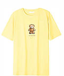 Чоловіча літня принтована футболка з ведмедиком, фото 4