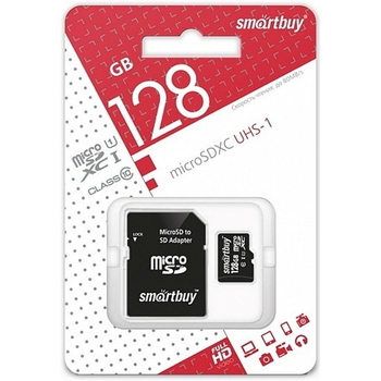 Карта пам'яті micro SD Smartbuy 128Gb Class 10, фото 1