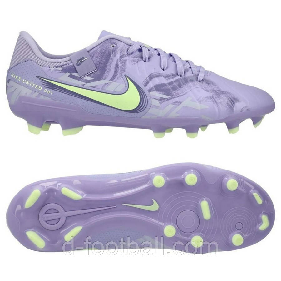 Футбольні бутси Nike UNITED TIEMPO LEGEND 10 ACADEMY FG/MG NU1 HF1590-500, Фіолетовий, Розмір (EU) — 40