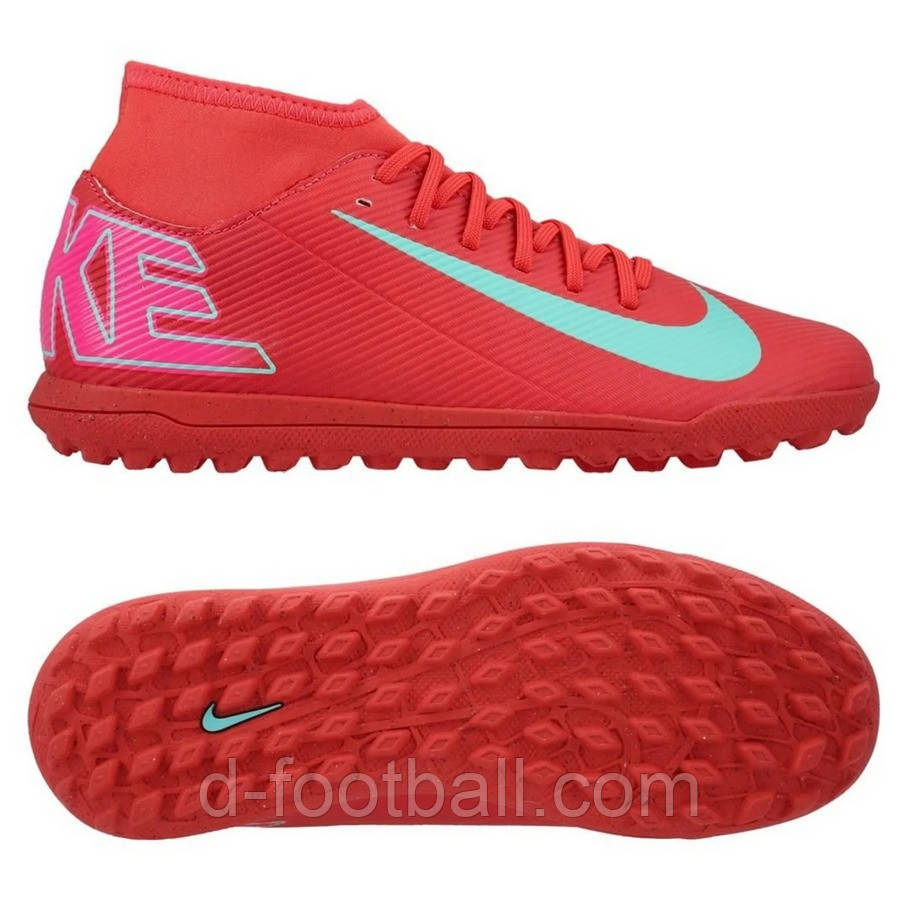 Сороконіжки Nike MERCURIAL SUPERFLY 10 CLUB TF FQ8317-800, Червоний, Розмір (EU) — 42