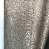 Штори з льону Готовий комплект штор на тасьмі Колір холодний беж, фото 4