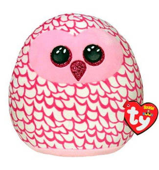 М'яка іграшка TY SQUISH-A-BOOS Рожева сова "PINKY" 20см 39300 G-Rich