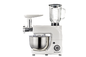 Кухонний комбайн Grunhelm GKM0020 1800 Вт комбайн із м’ясорубкою блендером і планетарним міксером