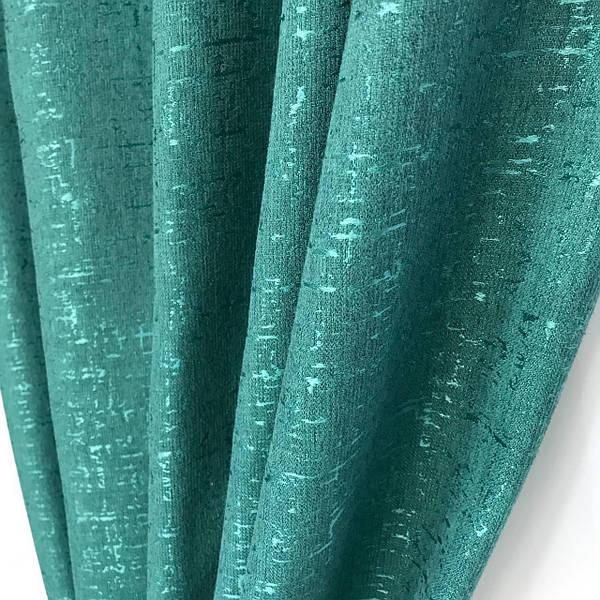 Штори з льону Готовий комплект штор на тасьмі Колір бірюзовий, фото 1