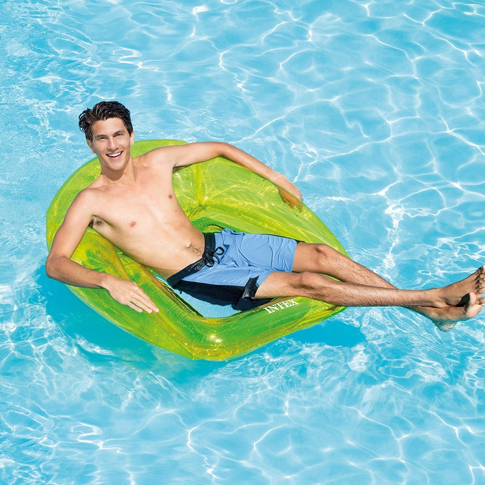 Надувне крісло для плавання Intex 56802 (104х102 см) Зелене