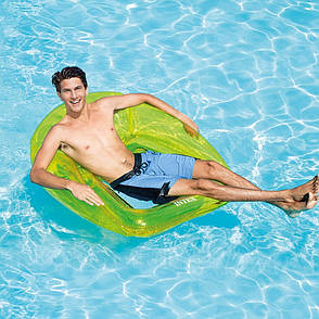 Надувне крісло для плавання Intex 56802 (104х102 см) Зелене, фото 1