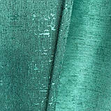 Штори з льону Готовий комплект штор на тасьмі Колір бірюзовий, фото 2