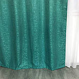 Штори з льону Готовий комплект штор на тасьмі Колір бірюзовий, фото 8