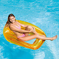 Надувне крісло для плавання Intex 56802 (104х102 см) Помаранчеве