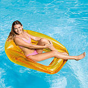 Надувне крісло для плавання Intex 56802 (104х102 см) Помаранчеве