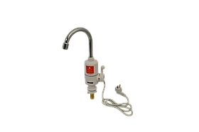 Електронагрівач проточної води 3 кВт Grunhelm EWH-1X-3G білий BP-105927 1.5 л/хв водонагрівач на кран, проточний бойлер