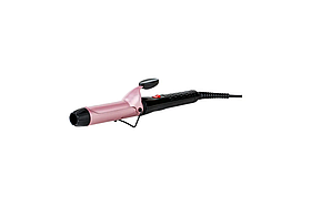 Щипці для волосся керамічні 60Вт Grunhelm GHS-733D чорні рожеві з кабелем 1.8м, утюжок BP-120813