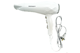 Фен для волосся з іонізацією і холодним повітрям Grunhelm GHD-576 2400Вт білий з дифузором BP-94187