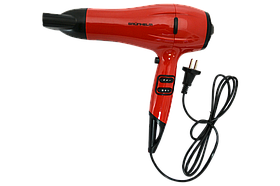 Фен для волосся потужністю 2400 Вт Grunhelm GHD-595 BP-94197 червоний з 3 режимами і 2 швидкостями, дорожній фен