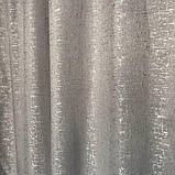 Штори з льону Готовий комплект штор на тасьмі Колір сірий, фото 5