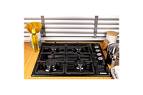 Варильна газова поверхня 4-конфорки чавунні поворотні Grunhelm GPG161B чорна BP-116371