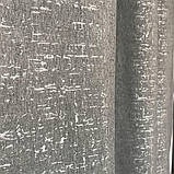 Штори з льону Готовий комплект штор на тасьмі Колір темно сірий, фото 7