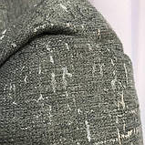 Штори з льону Готовий комплект штор на тасьмі Колір темно сірий, фото 2