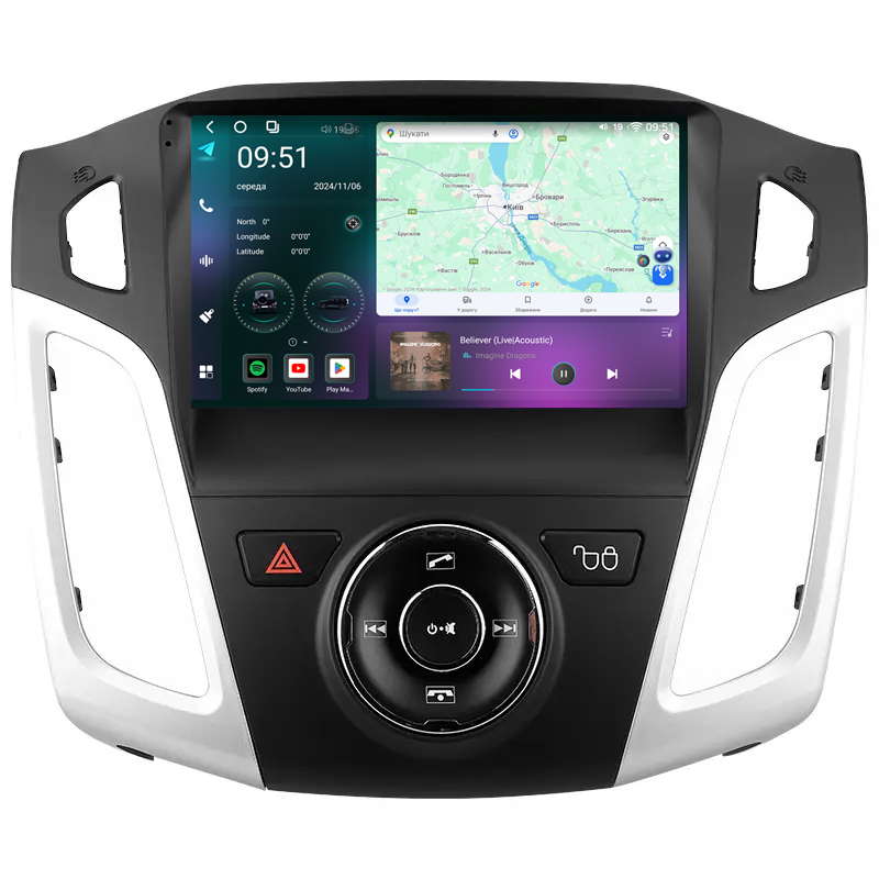 Штатна магнітола Mekede M7 Plus Ford Focus 3 (2011-2019) CarPlay QleD