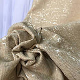 Штори з льону Готовий комплект штор на тасьмі Колір теплий беж, фото 4