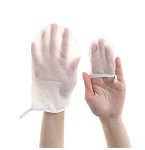 Cool&Hot Silk Body Scrub Mitten Шовкові рукавички для миття (набір з 2 штук, велика та маленька), 100% шовк