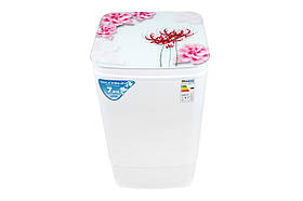 Пральна машина напівавтомат Grunhelm GWB-W703-WH з верхнім завантаженням потужність 320 Вт компактна модель