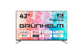 Телевізор 43" Grunhelm 43UI700-GA11V сучасний 43-дюймовий LED телевізор