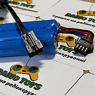 Літій-іонний акумулятор 7,4V 1200 мАг для машинки на радіокеруванні та іграшок з USB шнуром | Li-ion 18650 1200 mAh SM-4P, фото 3